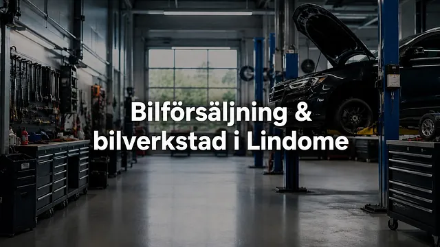 Bilden visar en bilverkstad