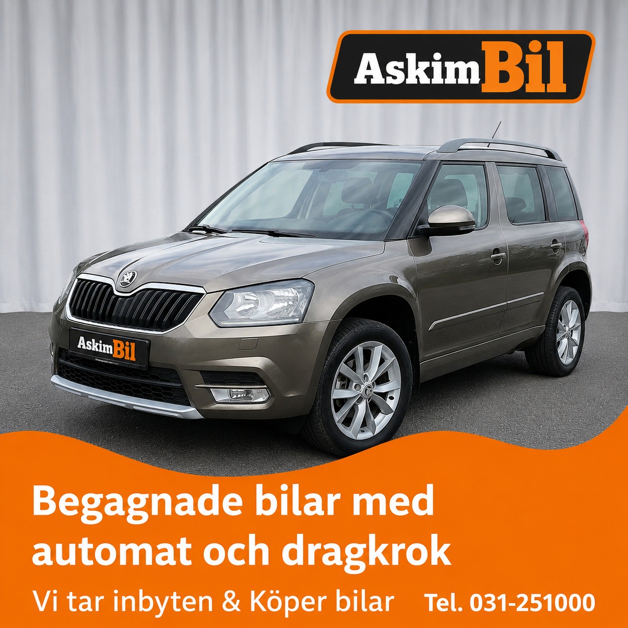 Till salu - Škoda Yeti 1.4 TSI 4x4 DSG Sekventiell, 150hk, 2017