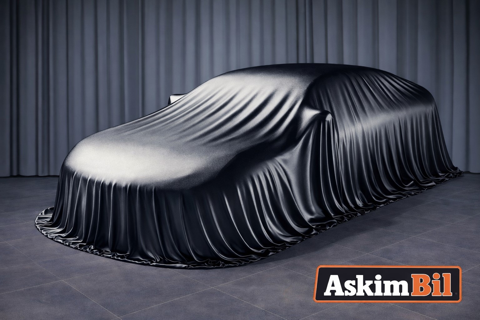 Täckt bil, påväg in i hallen